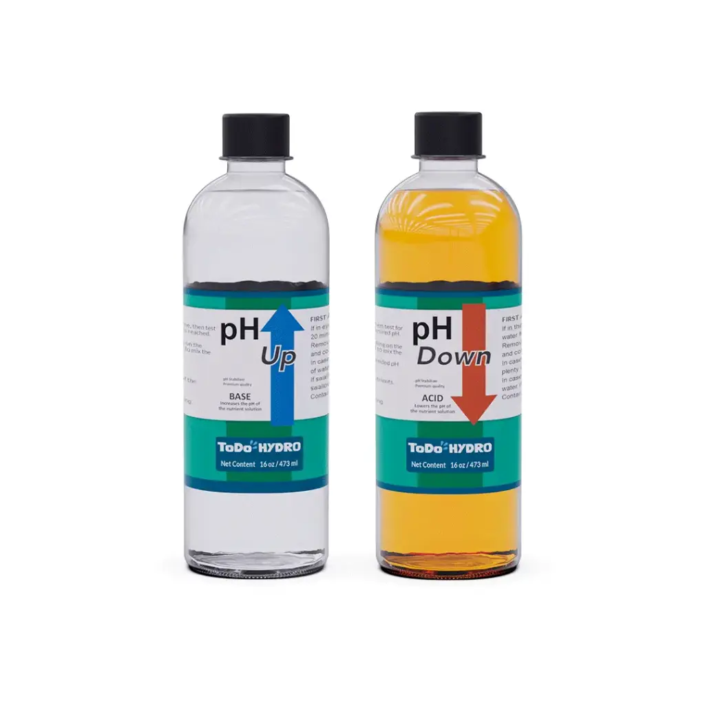 Kit de reguladores de pH para cima e para baixo (pH mais e pH menos) Líquidos de controle fácil 2 L